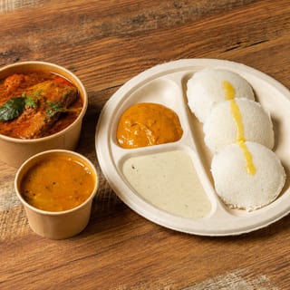 Idli With Fish Pulusu