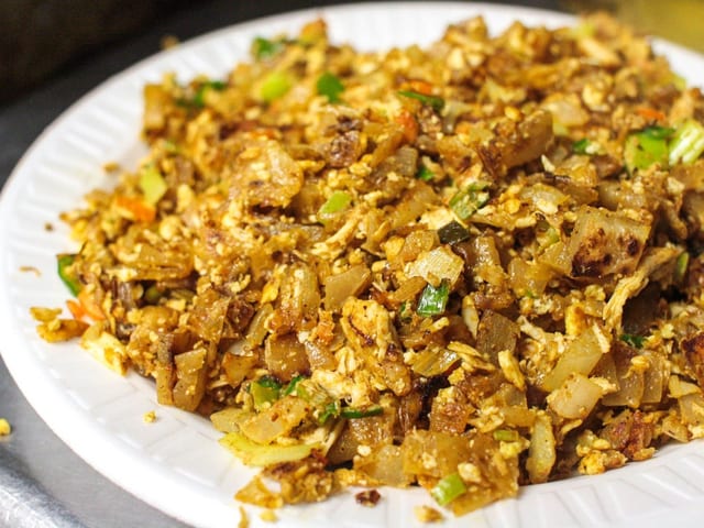 Egg Kothu Parotta.