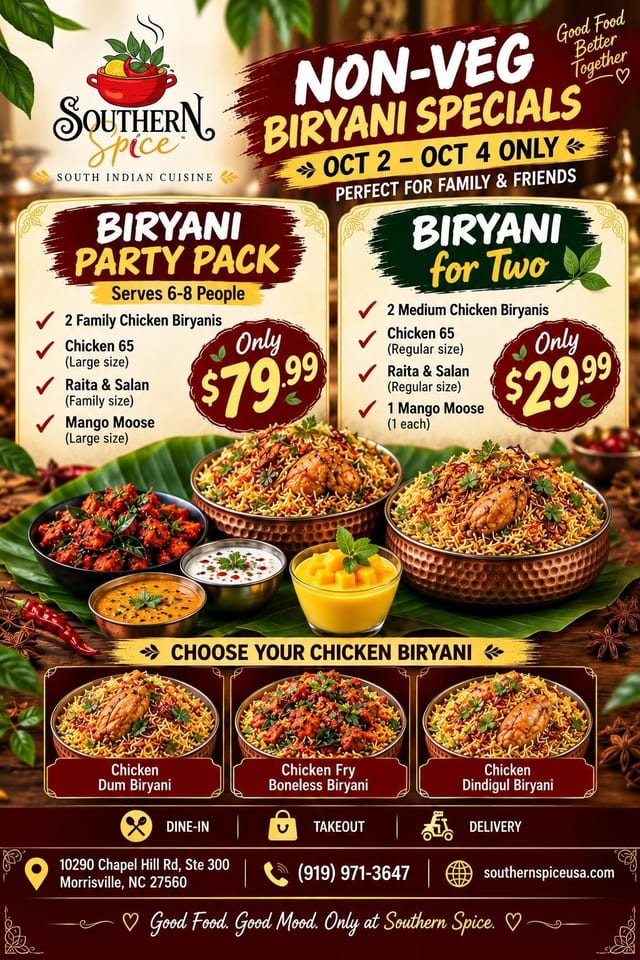 Chicken Biryani Combo - For 2.