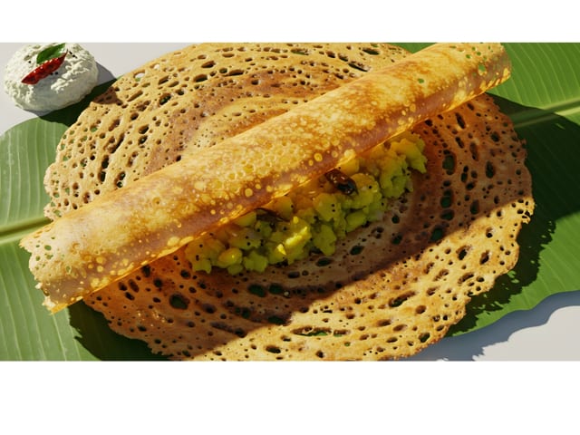 Rava Onion Masala Dosa.