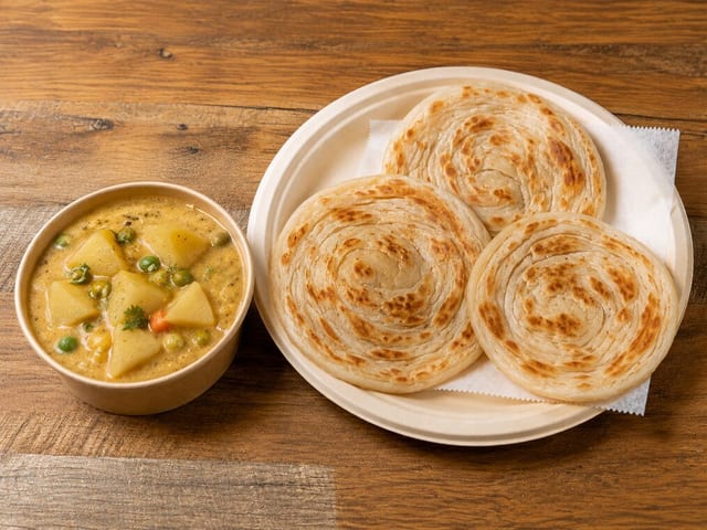 Parotta With Aloo Korma.