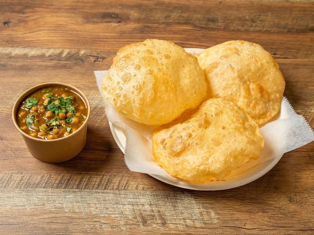 Poori With Chana Masala.