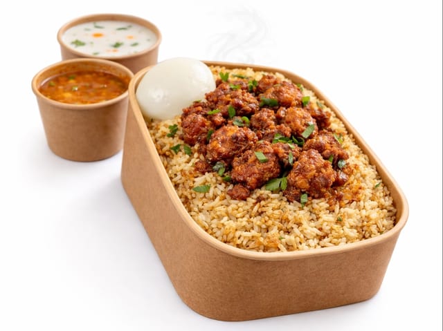 Chicken Fry Boneless Biryani.