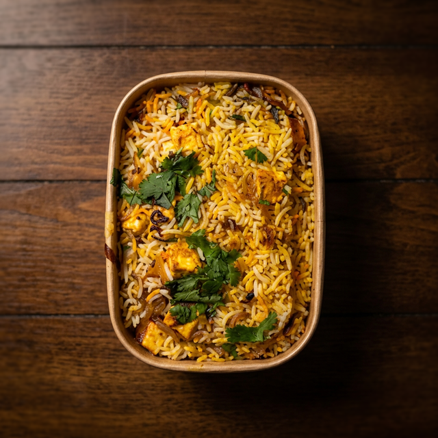 Paneer Dum Biryani.